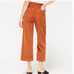 LACA USA corduroy trousers in maroon/wine